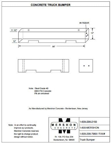 Concrete Truck Bumper