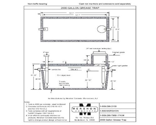 2000 Gallon Grease Trap
