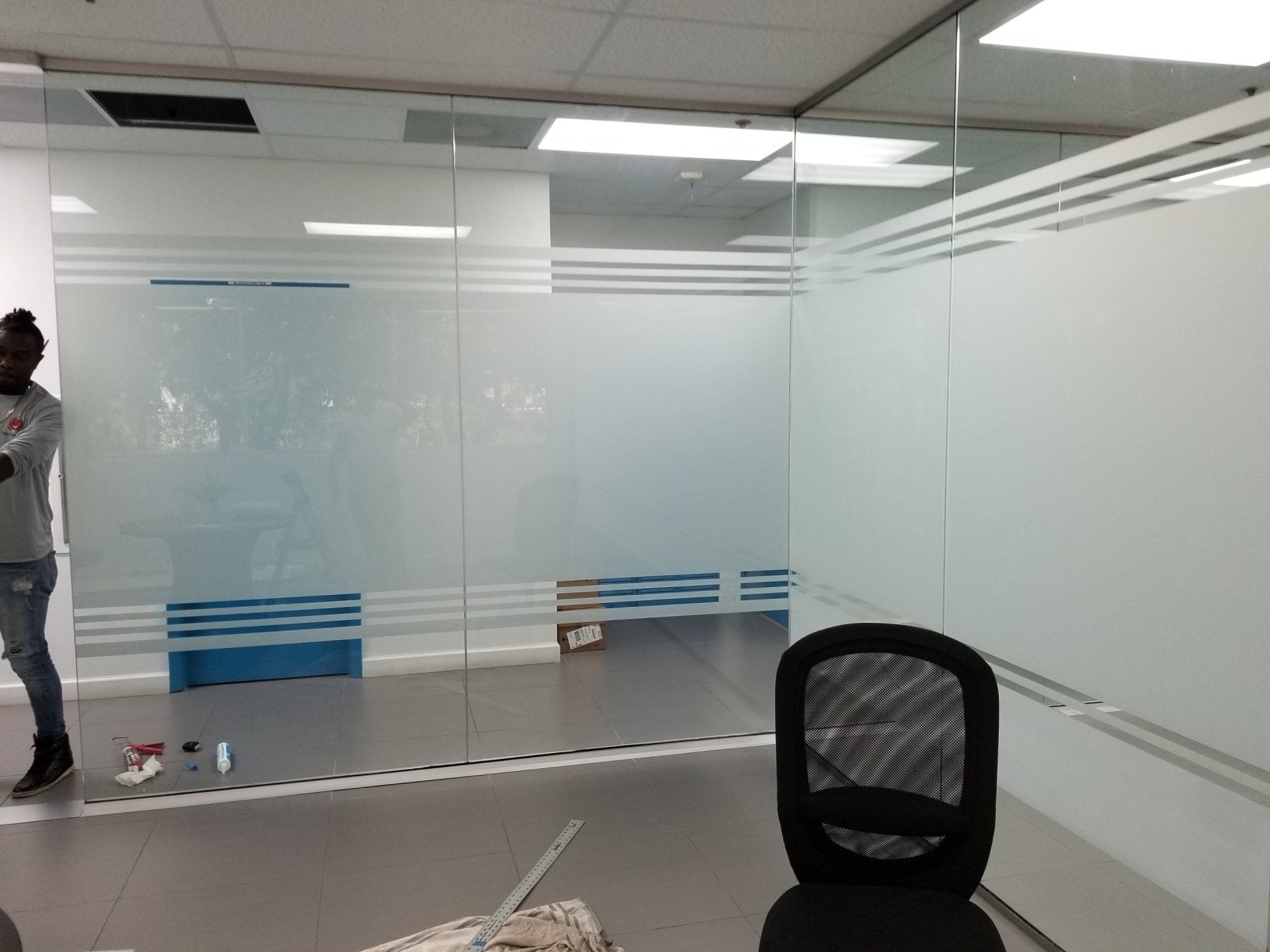 Interior office Glass. Boca Raton FL.