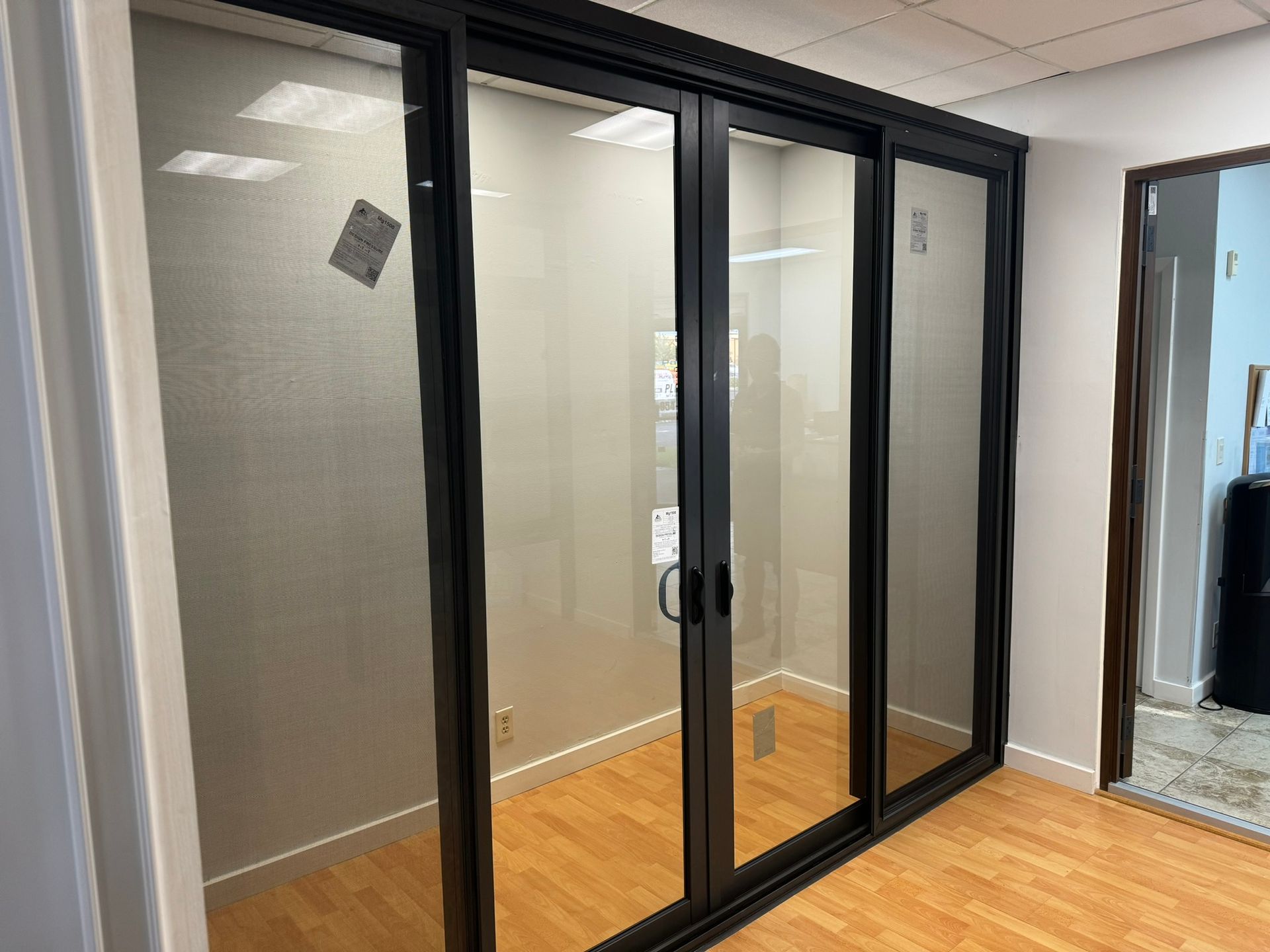 Bronze sliding glass door (sliders)