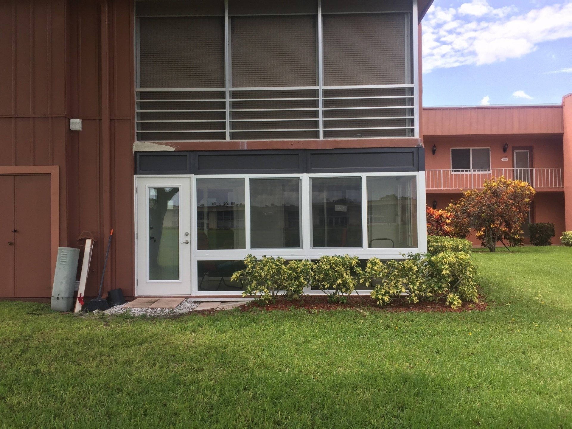 Hurricane window balcony enclosure.