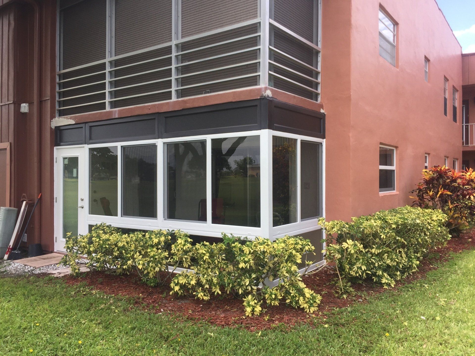 Hurricane window balcony enclosure.