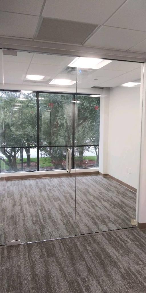 Interior office glass wall. Broward County 