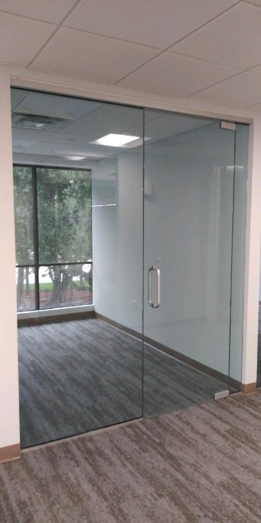 Interior office glass wall. Broward County 