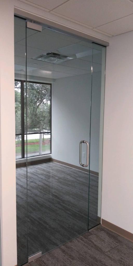 Interior office glass wall. Broward County 