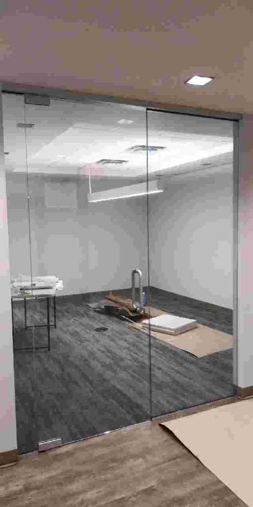 Interior office glass wall. Broward County 