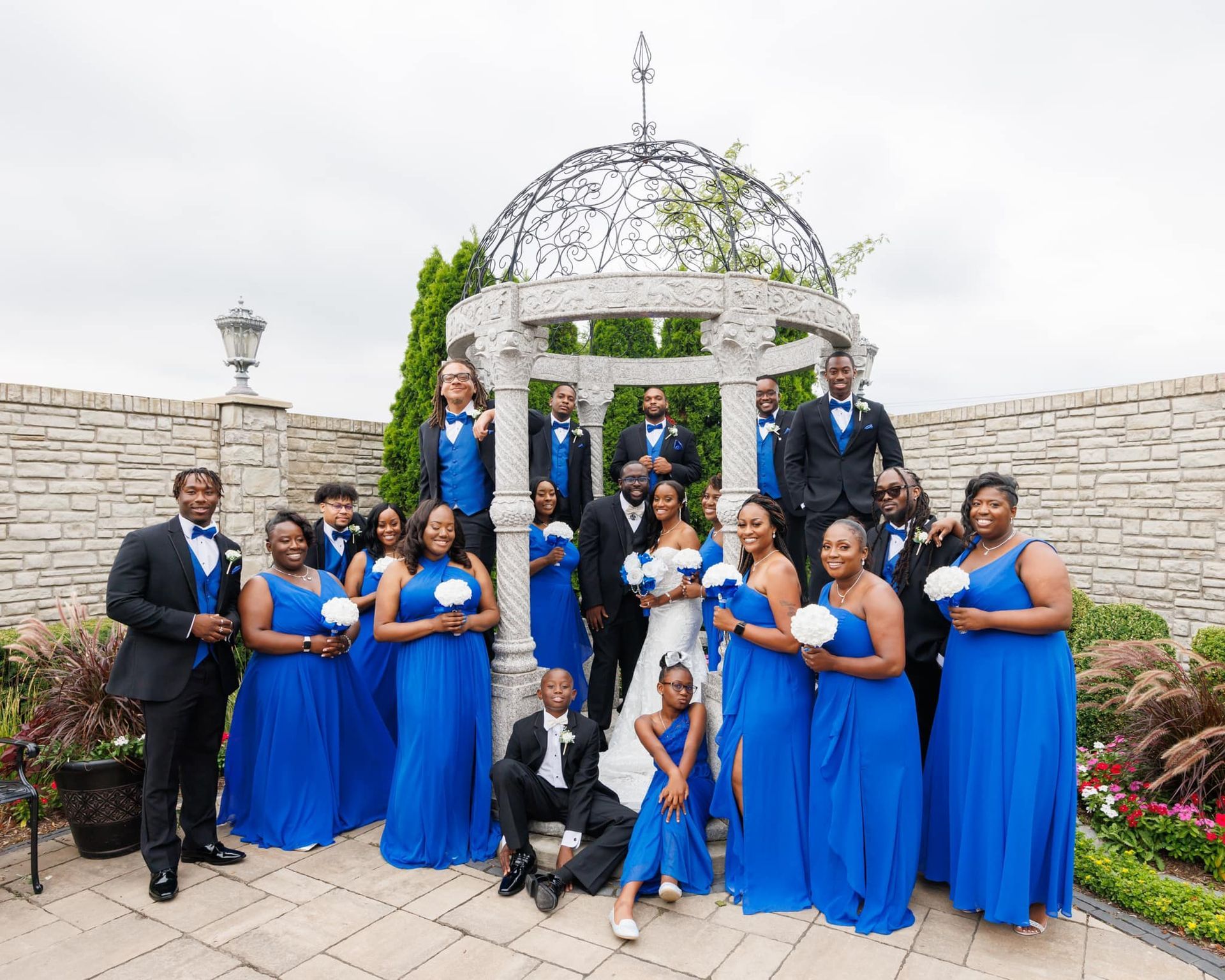 Bridal Party in Gazebo