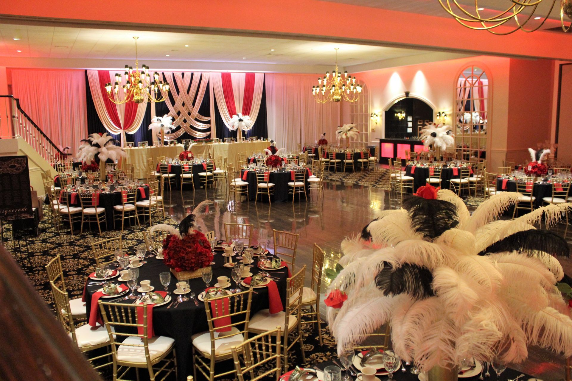 quinceañera with backdrop