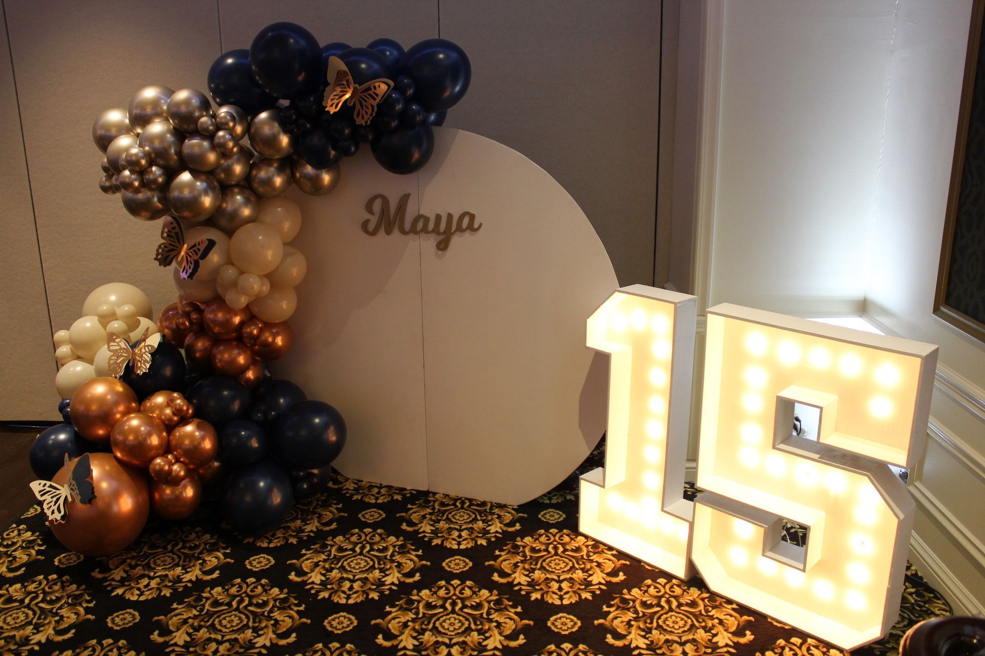 quinceañera photo backdrop