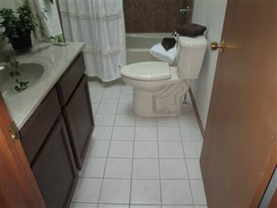 Bathroom White Tiles —  Home Improvement Contractors in State College, PA