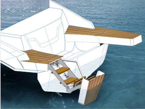 scalette per barche a Pavia di Udine modello Reverse