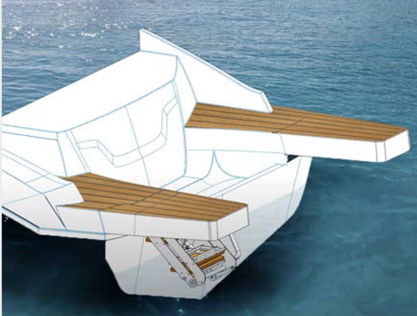 scalette per barche a Pavia di Udine modello Reverse