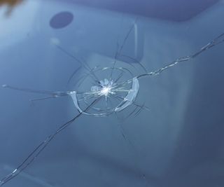 Close-Up Photo Of A Cracked Windshield — Columbus, OH — Kraft’s Body Shop