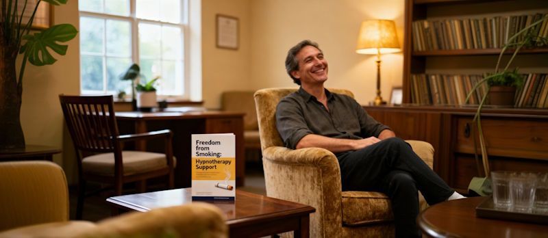 Man waiting for his quit smoking columbus hypnotherapy session