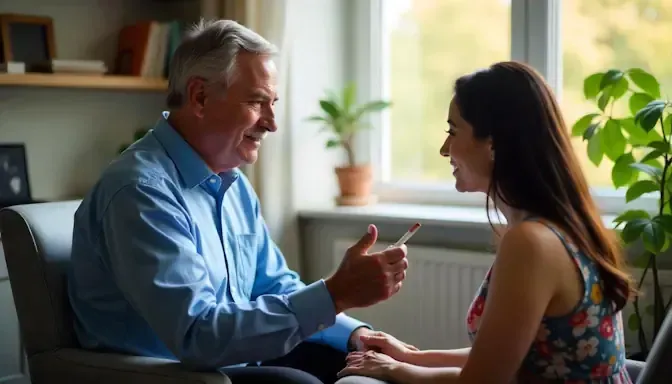 Male Hypnotherapist working with his client to quit smoking with hypnotherapy in Columbus Ohio