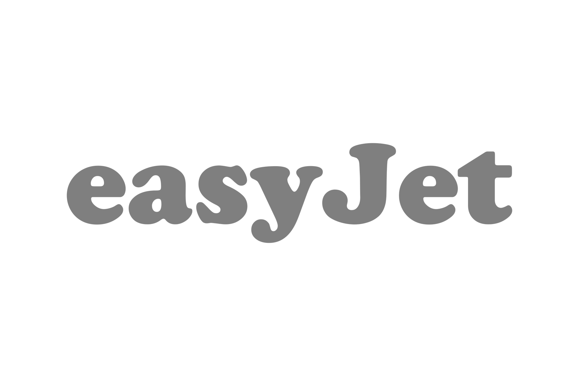 EasyJet corporate logo, identifying a major client in our airline crew assistance portfolio.
