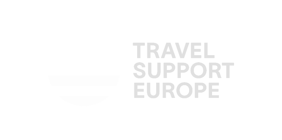 Travel Support Europe logo, featured as a key partner for whom we provide dedicated B2B ground assistance and private transfer services across Portugal and Spain