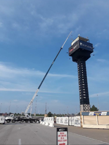 White Truck Crane on Site— Kansas City, MO — Prestige Crane Service