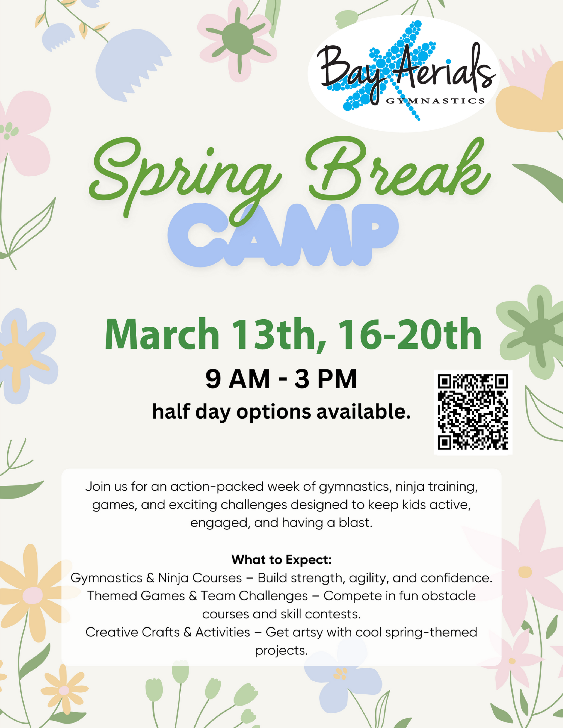 Thanksgiving Camp flyer with children, turkey, and pumpkins; November 21, 24-26.