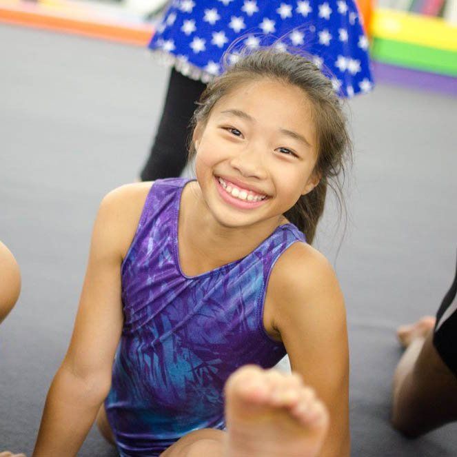 young gymnast smiling