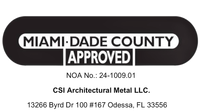 Miami-Dade County approved metal LLC permit sticker with address and no. 24-1009-01