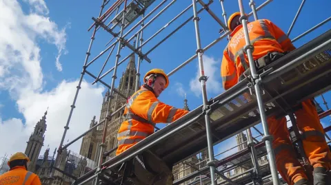scaffolders at work