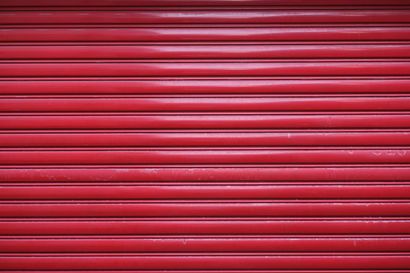 Red Storage Roll Up Door