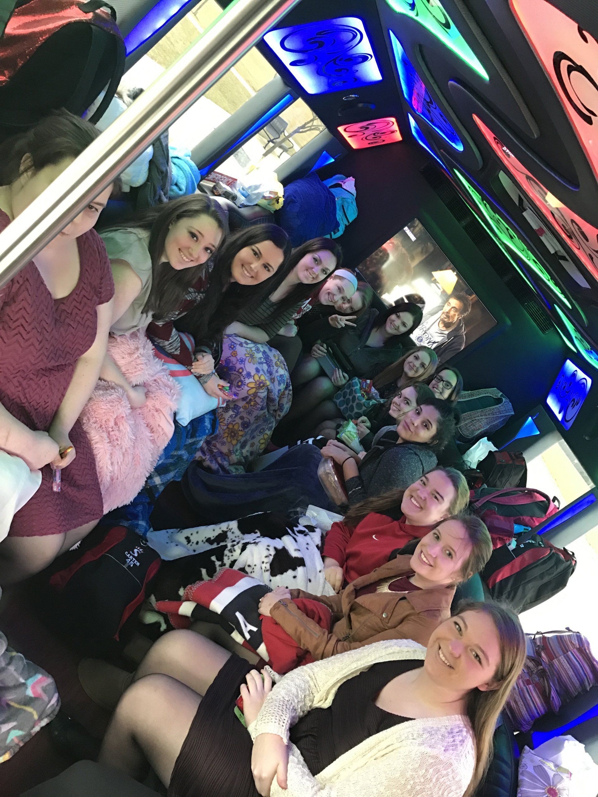 People Inside Limo Bus — Spencerville, OH — Lucky Limo