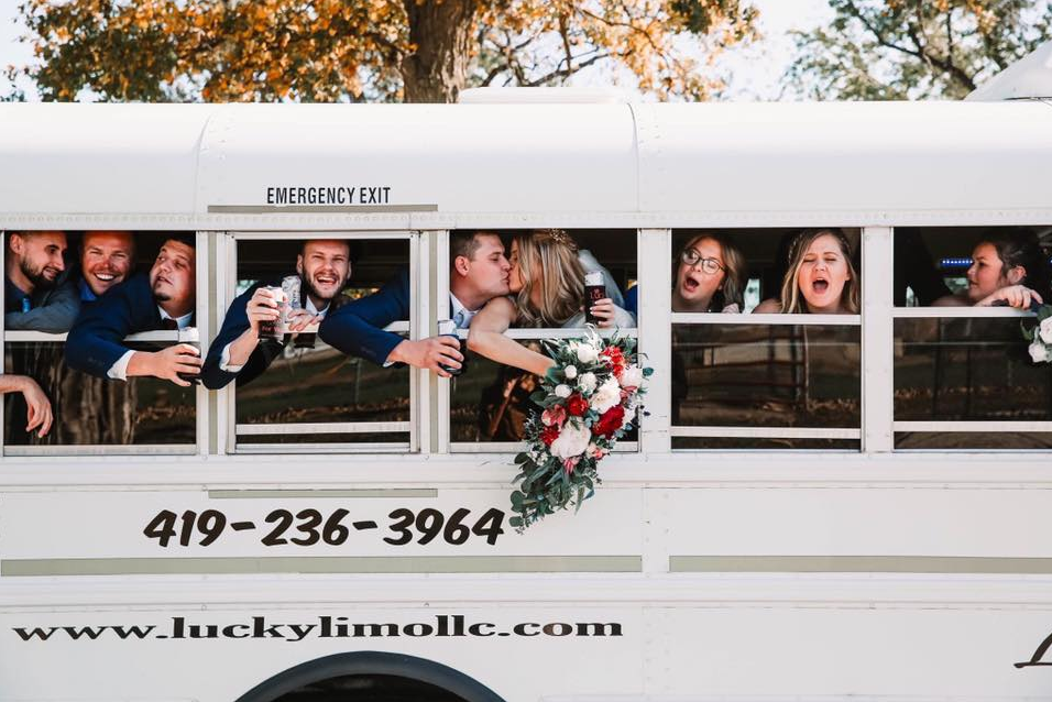 Married Couple Inside Party Bus — Spencerville, OH — Lucky Limo