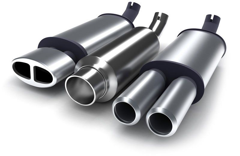 exhaust-pipe on isolated background