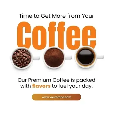 A poster that says time to get more from your coffee