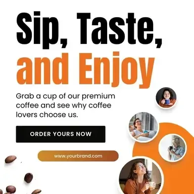 A poster that says sip taste and enjoy