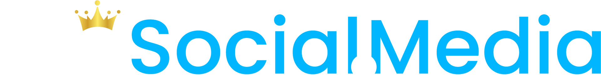 The word social media is written in blue on a white background