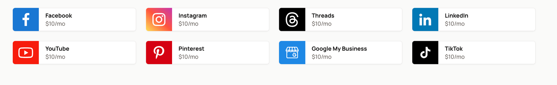 A bunch of social media icons on a white background
