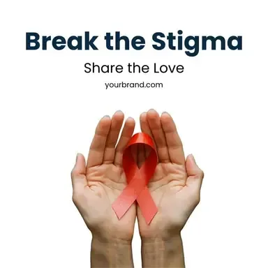 A person is holding a red ribbon in their hands.