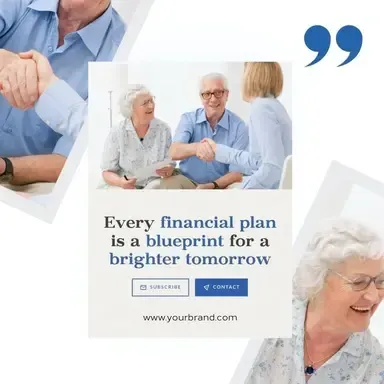 A poster that says every financial plan is a blueprint for a brighter tomorrow