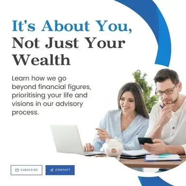 A man and a woman are sitting at a table with a laptop and a piggy bank.