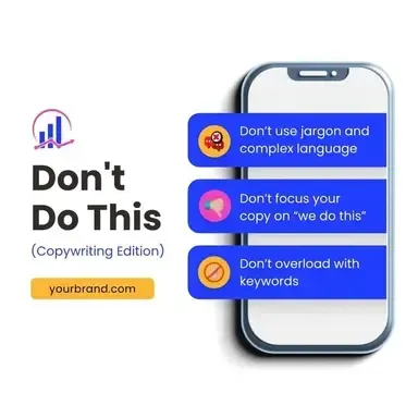 A cell phone with a message on it that says `` do n't do this ''.