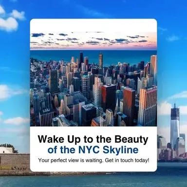 Wake up to the beauty of the nyc skyline your perfect view is waiting get in touch today