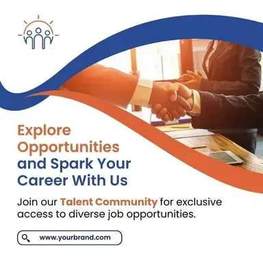 A poster that says explore opportunities and spark your career with us