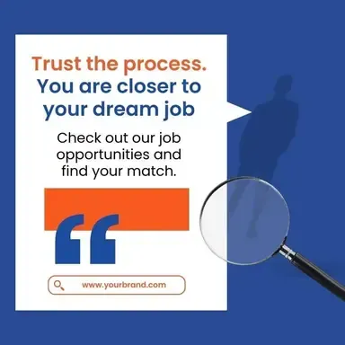 A poster that says trust the process you are closer to your dream job