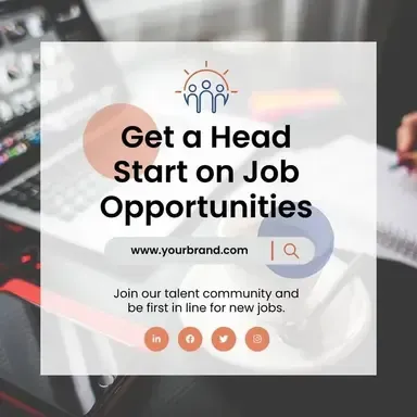 A poster that says get a head start on job opportunities