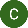 A green circle with a white letter c inside of it.