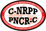Le logo du programme national de compétence sur le radon canadien pncr-c.