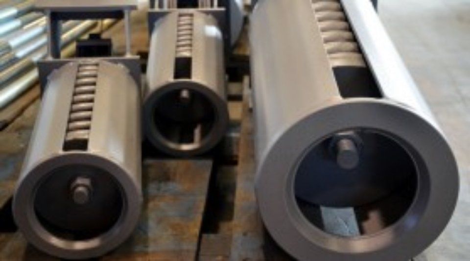 Close-up of industrial piping