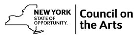New York State Council on the Arts logo featuring the outline of New York state and text.