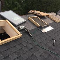 a roof being worked on