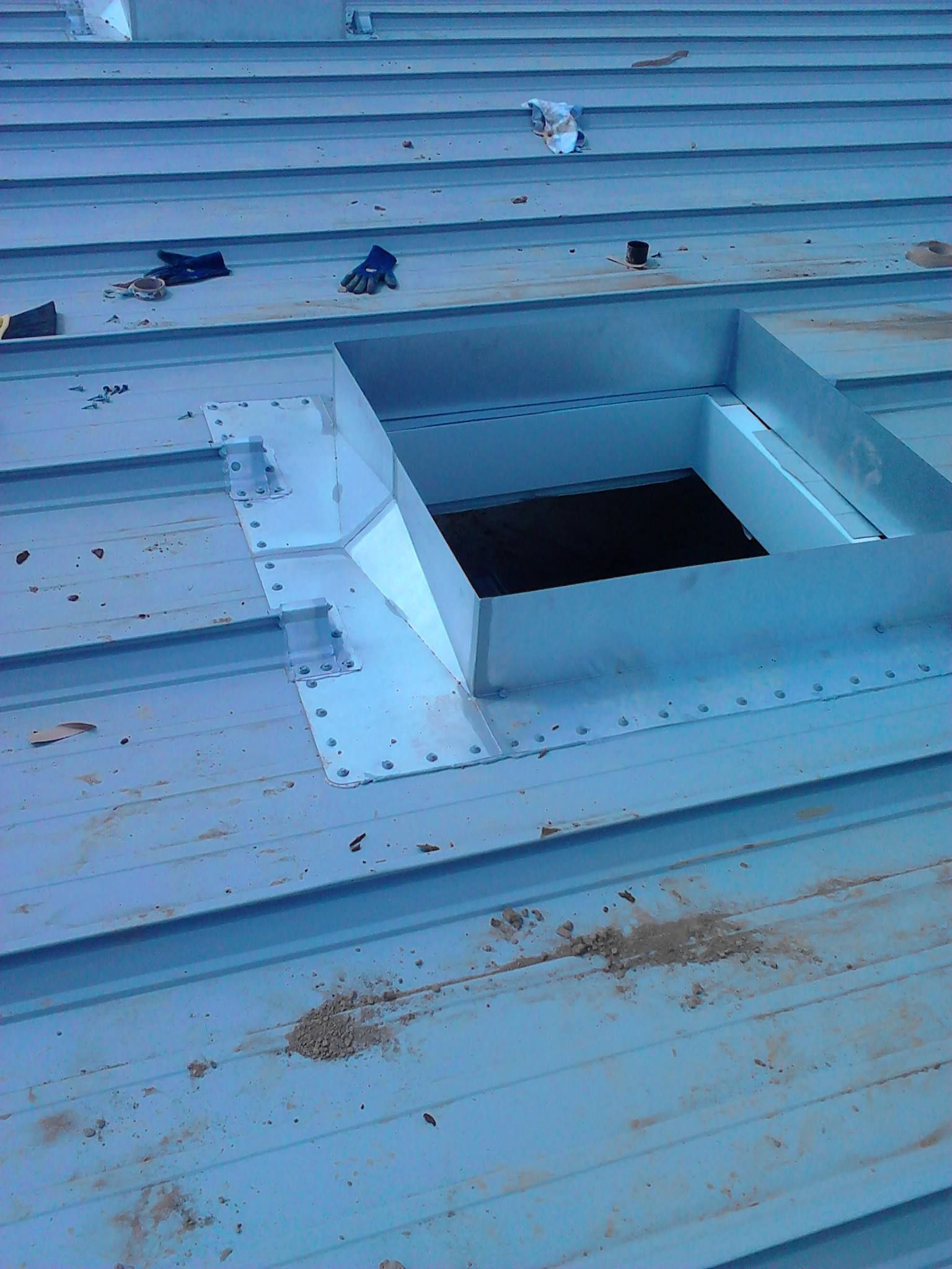 Roofing installed with welding nail