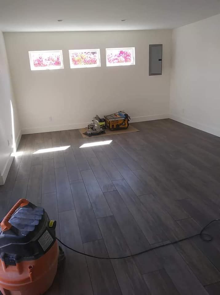 Vinyl Floor installed in a room