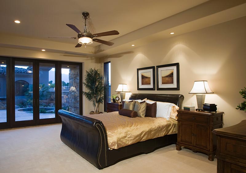 Bedroom With Ceiling Fan — Electrical in Valley City, OH